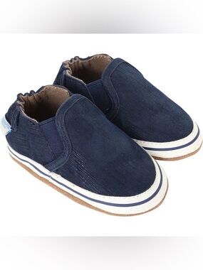 Robeez Liam Navy Soft Sole Baby Shoes 6-12